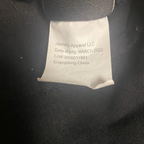 Road Narrows NYC Black Denim Button Down Jacket Size L Embroidered Distressed - Picture 8 of 16